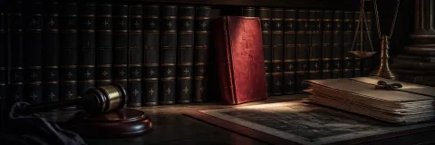 One illuminated dissenting law book apart from uniform volumes